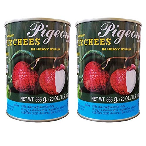 Pigeon Whole Lychees In Heavy Syrup 2 Pack, Total Of 40Oz