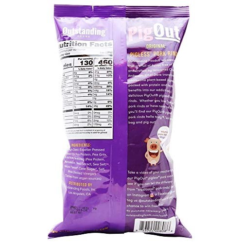 Pigout, Pork Rinds Pigless Original, 3.5 Ounce Two Pack