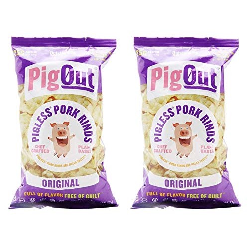 Pigout, Pork Rinds Pigless Original, 3.5 Ounce Two Pack