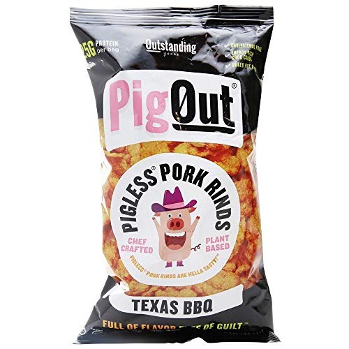 Pigout Texas Bbq Pigless Pork Rinds, 3.5 Oz