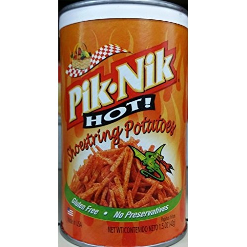 Pik-Nik Hot Shoestring Potatoes 1.5 Oz Pack of 4