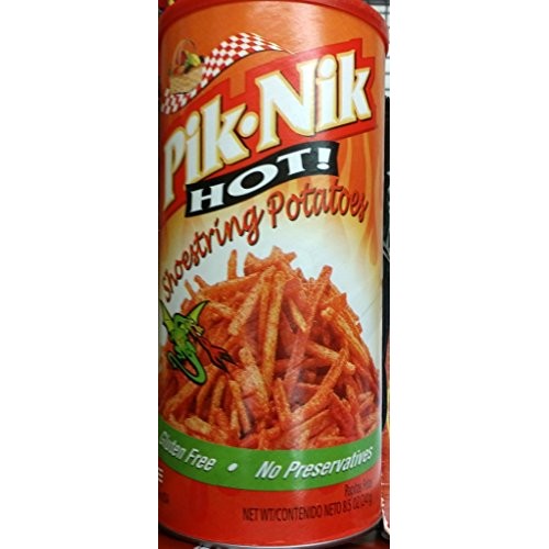 Pik-Nik Hot Shoestring Potatoes 8.5 Oz Pack of 2