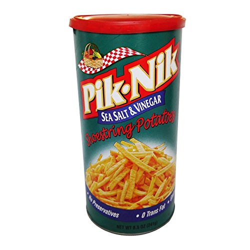 Pik Nik Sea Salt & Vinegar Shoestring Potatoes - 8.5 Oz. Cans 2...