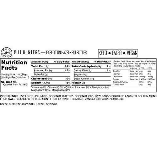 Pili Hunters The Original Pili Nut Butter Hazelnut Spread, As Se