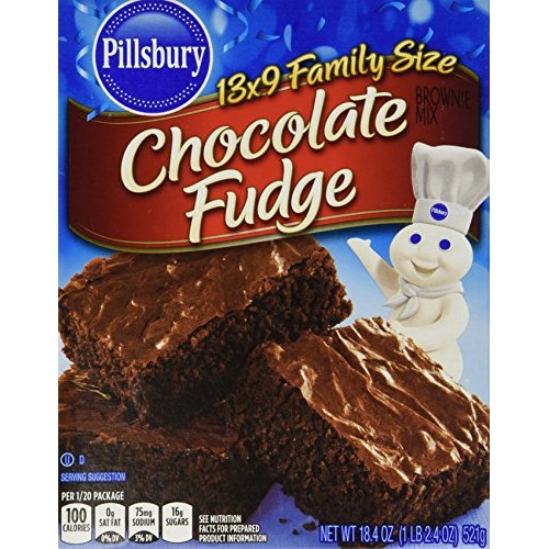 Pillsbury Chocolate Fudge Brownie Mix 18.4 Oz Pack of 6