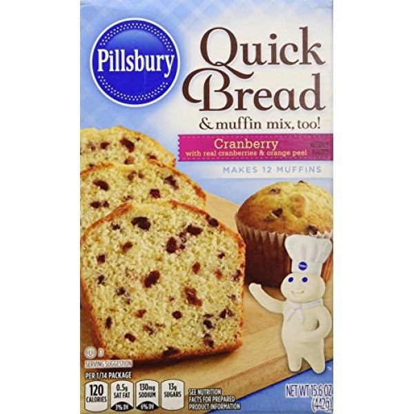 Pillsbury Cranberry Quick Bread Mix, 15.6 Oz, 2 Pk