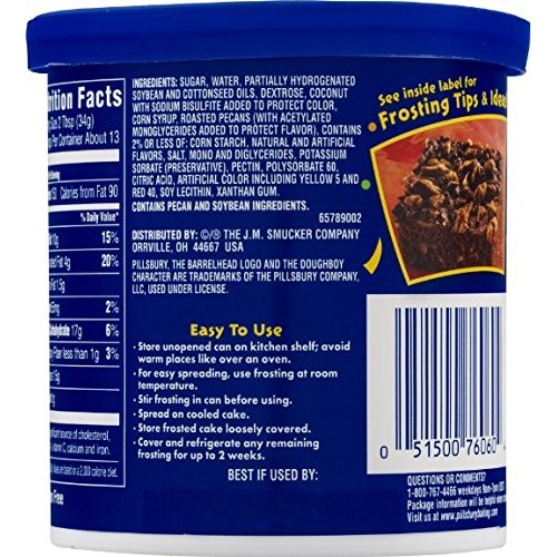 Pillsbury Creamy Supreme Coconut Pecan Frosting 15 Oz Pack of 3