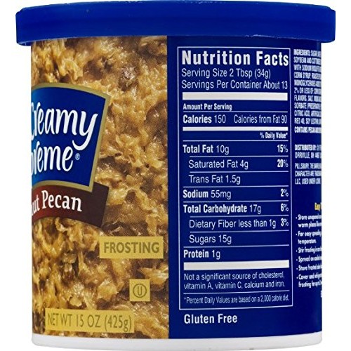 Pillsbury Creamy Supreme Coconut Pecan Frosting 15 Oz Pack of 3