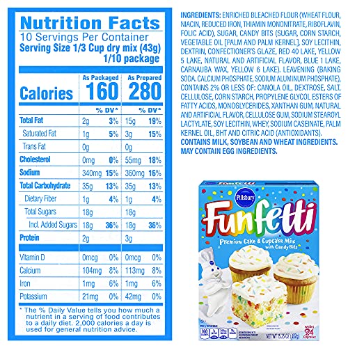 Pillsbury Funfetti Cake Mix and Frosting Variety Pack, Pack of 6...