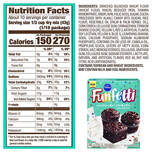 Pillsbury Funfetti Cake Mix and Frosting Variety Pack, Pack of 6...