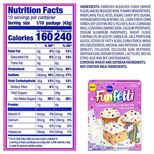 Pillsbury Funfetti Cake Mix and Frosting Variety Pack, Pack of 6...