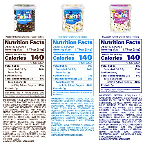 Pillsbury Funfetti Cake Mix and Frosting Variety Pack, Pack of 6...