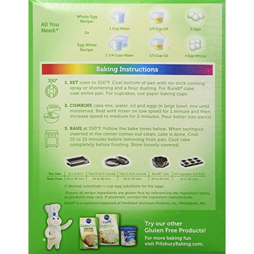 Pillsbury Funfetti Gluten Free Cake And Cupcake Mix Bundle Of 2