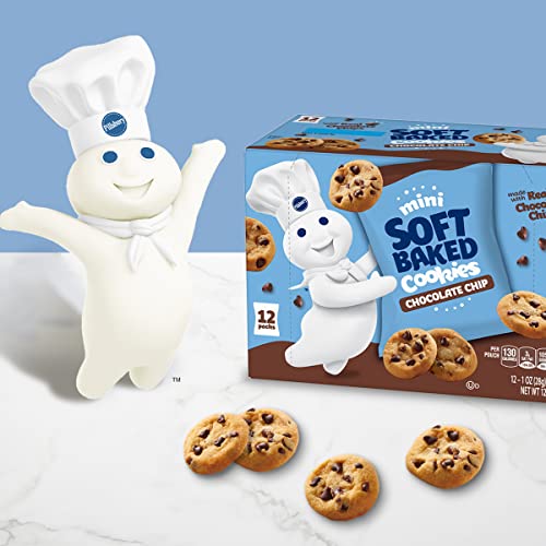 Pillsbury Mini Soft Baked Cookies, Chocolate Chip, Snack Bags, 1...