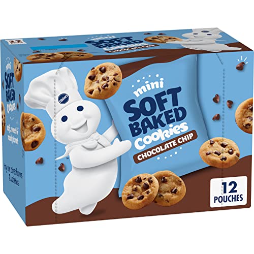 Pillsbury Mini Soft Baked Cookies, Chocolate Chip, Snack Bags, 1...