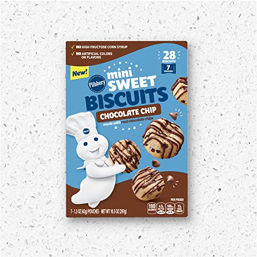 Pillsbury Mini Sweet Biscuits Chocolate Chip, snack, 7 pouches, ...