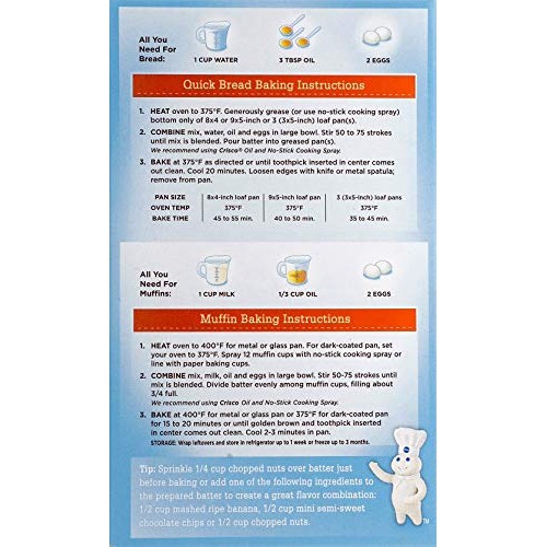 Pillsbury Quick Bread and Muffin Baking Mix, Pumpkin, 14-Ounce B...