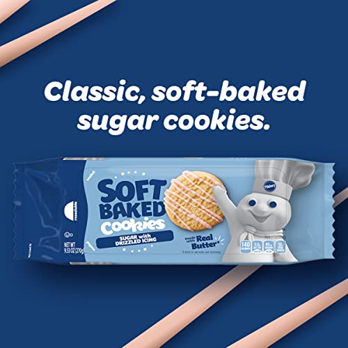 Pillsbury Soft Baked Cookies, Sugar with Icing, 9.53 oz, 18 ct