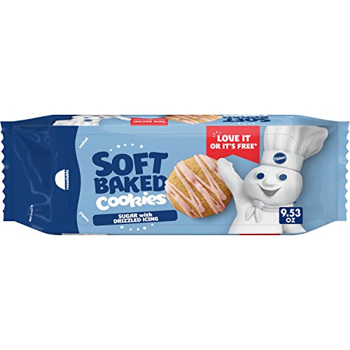 Pillsbury Soft Baked Cookies, Sugar with Icing, 9.53 oz, 18 ct