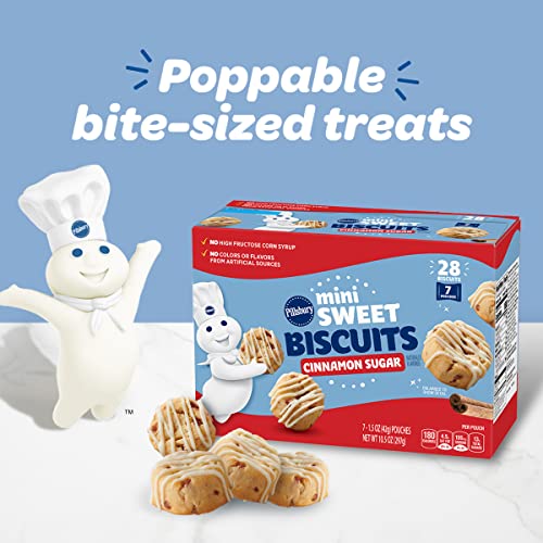 Pillsbury Soft Baked Mini Sweet Biscuits, Cinnamon Sugar, 28 ct