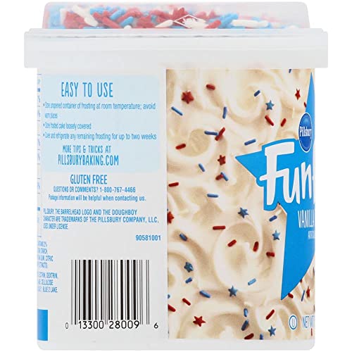 Pillsbury Stars & Stripes Frosting, Vanilla, 15.6 oz