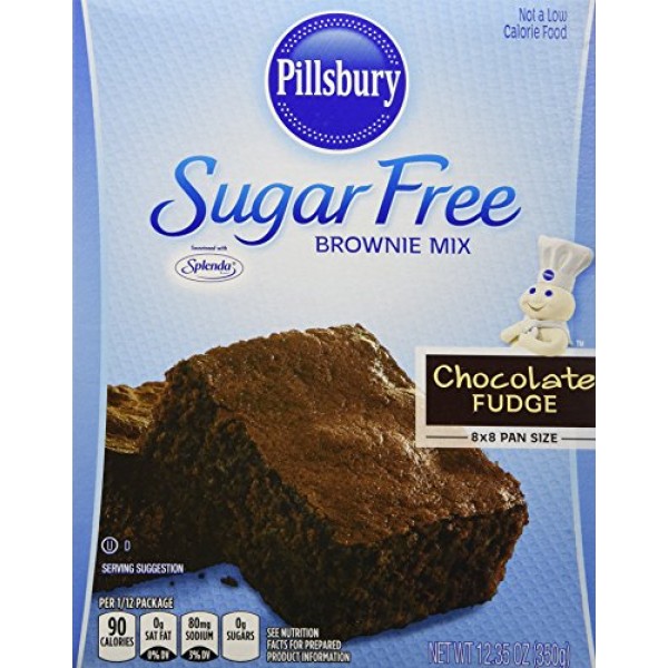 Pillsbury Sugar Free Chocolate Fudge Brownie Mix, 12.35 Oz. Pac