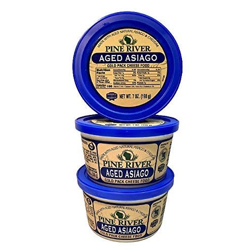 Pine River Wisconsin Aged Asiago Cheese Spread - 3 Pack Of 7Oz E