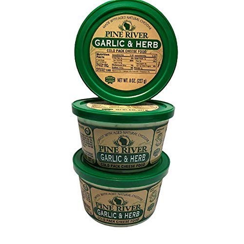 Pine River Wisconsin Garlic & Herb Cheese Spread - 3 pack of 8oz...