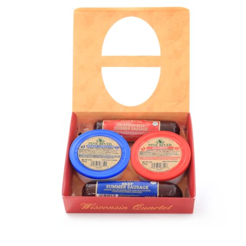 Wisconsin Quartet Cheese and Sausage Gift Box