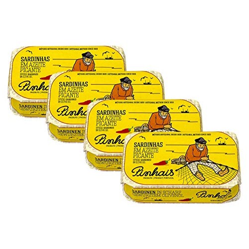 Pinhais Spiced Canned Sardines In Virgin Olive Oil, 4.4Oz Pack