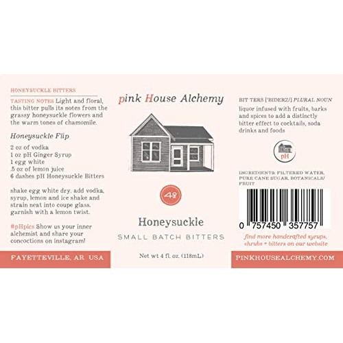 Pink House Alchemy Honeysuckle Bitters - 4 Oz Essential For Cock