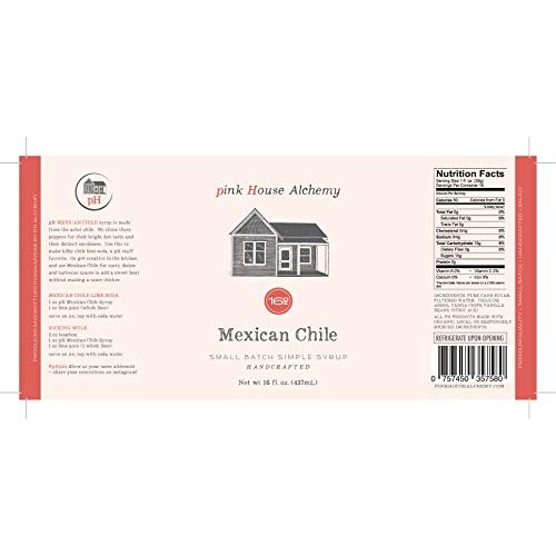 Pink House Alchemy Mexican Chile - Simple Syrup 16 Oz - Best Cin
