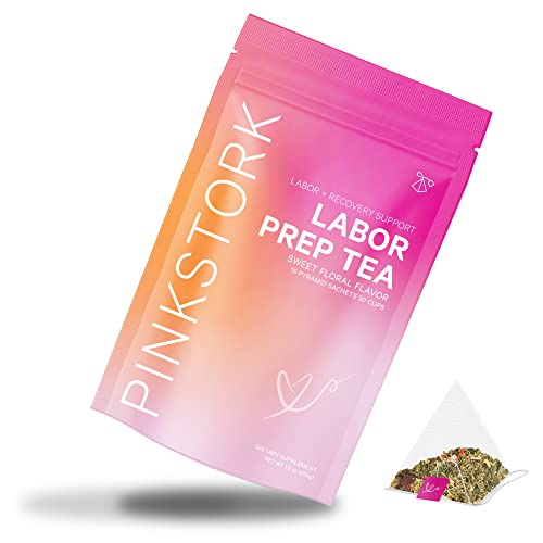 Pink Stork Labor Prep: Sweet Floral Red Raspberry Pregnancy Tea,