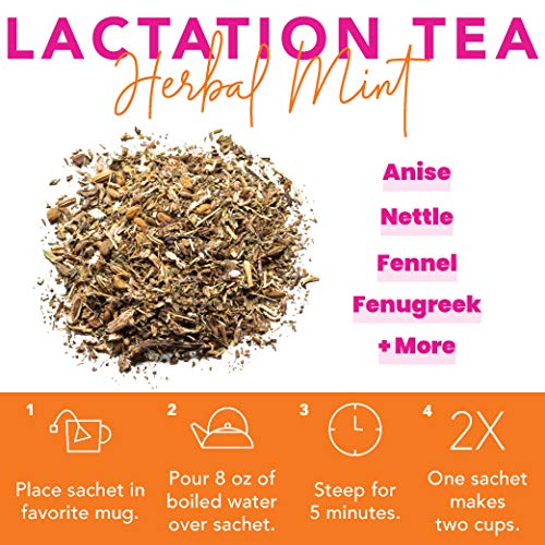 Pink Stork Lactation Tea: Herbal Mint Nursing Tea, Usda Organic,