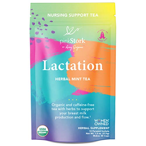 Pink Stork Lactation Tea: Herbal Mint Nursing Tea, Usda Organic,