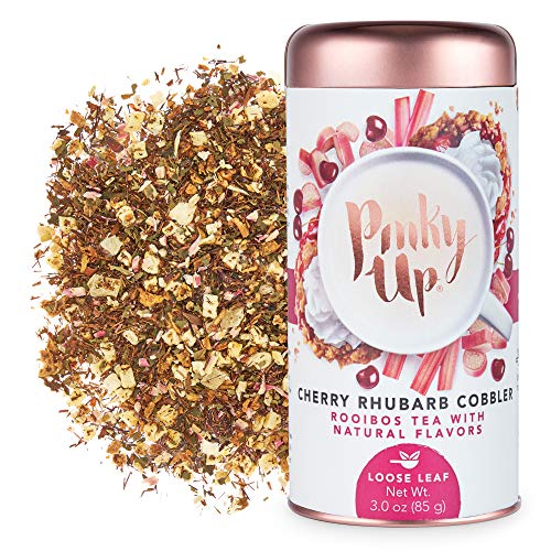 Pinky Up Cherry Rhubarb Cobbler Loose Leaf Tea | Rooibos Tea, Ca