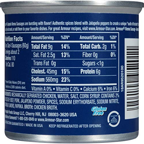 Armour Jalapeno Vienna Sausage - Pack Of 24
