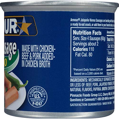 Armour Jalapeno Vienna Sausage - Pack Of 24