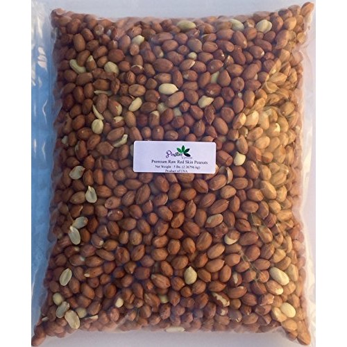 Pinstar Premium Raw Red Skin Peanuts, 5 Pounds