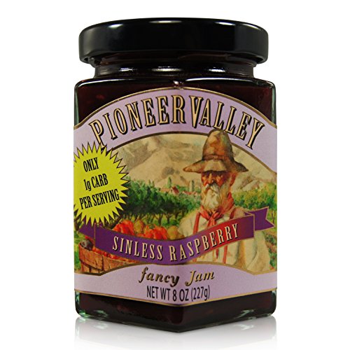 Pioneer Valley Fancy Sinless Raspberry Jam No Added Sugar, Low