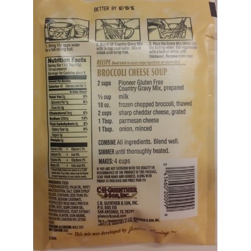 Pioneer Brand Gluten Free Country Gravy Mix 2.75 Oz Pack Of 6
