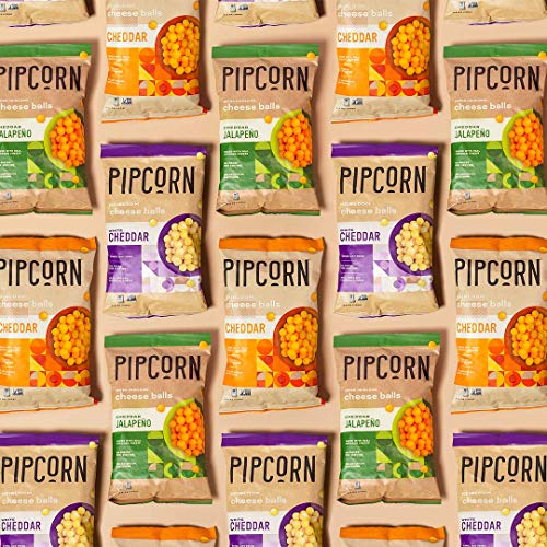 Pipcorn Heirloom Cheese Balls - Cheddar 3 Pack Of 4.5Oz Bags -