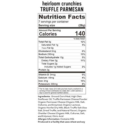 Pipcorn Heirloom Crunchies Truffle Parmesan 7 Ounce Pack Of 3