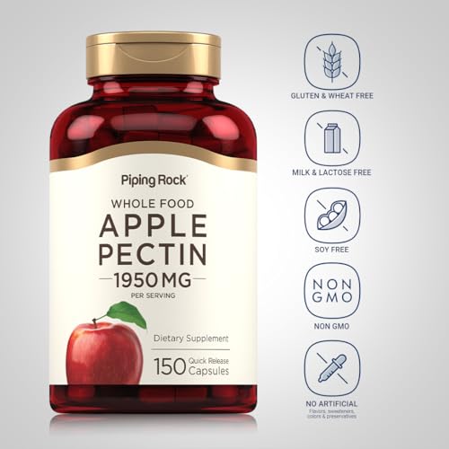Piping Rock Apple Pectin Capsules 1950 mg | 150 Count | Dietary ...