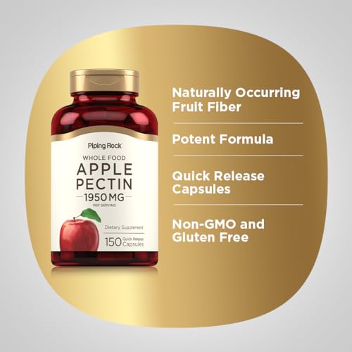 Piping Rock Apple Pectin Capsules 1950 mg | 150 Count | Dietary ...