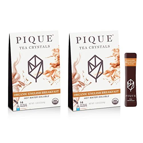 Pique Organic English Breakfast Tea Crystals - Caffeinated Black...