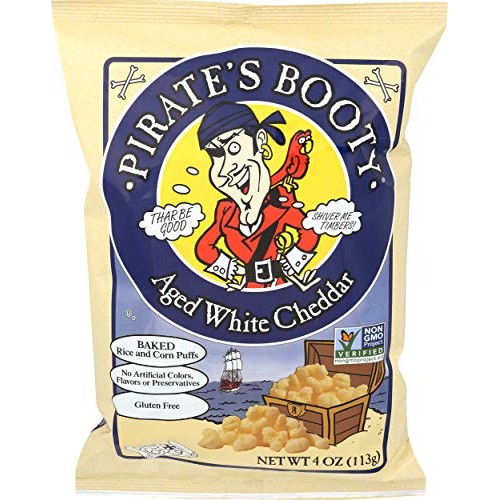 Pirate Brands White Cheddar, 4 Oz