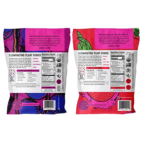 Pitaya Foods - Organic Fruit Powder, 2-Flavor Variety Pack, Free