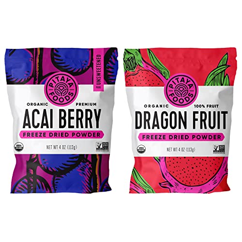 Pitaya Foods - Organic Fruit Powder, 2-Flavor Variety Pack, Free