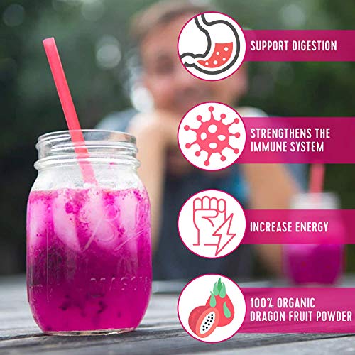 Pitaya Plus, Organic Freeze Dried Red Dragon Fruit Powder, Usda